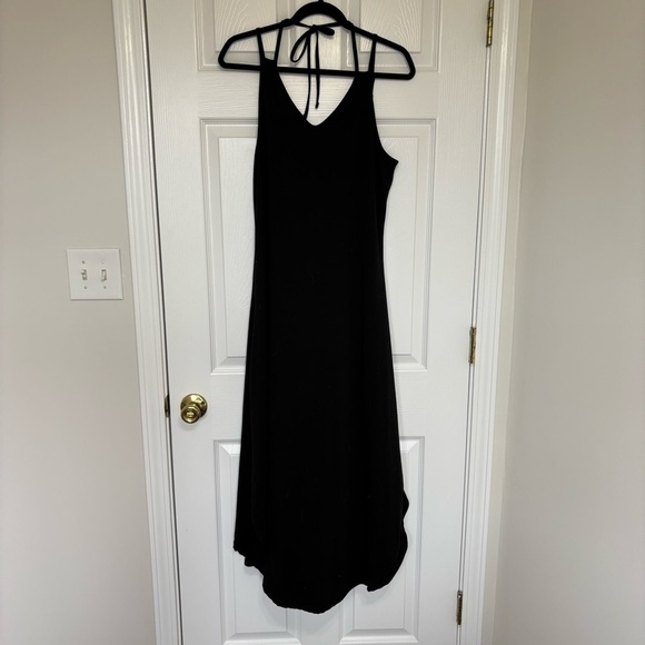Black Halter Maxi Dress Size Medium - Picture 1 of 8